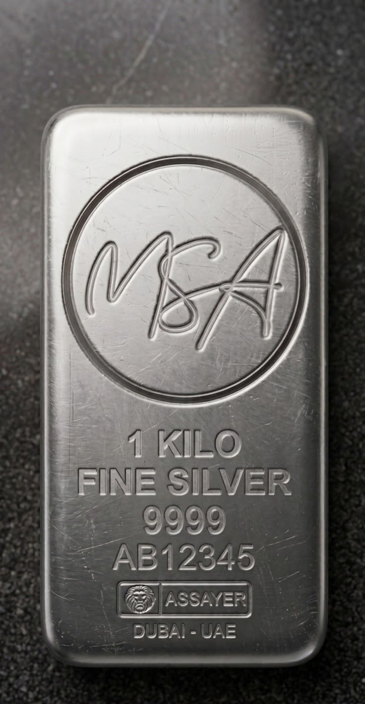 1 Kilo Fine Silver Bar (9999 Purity)